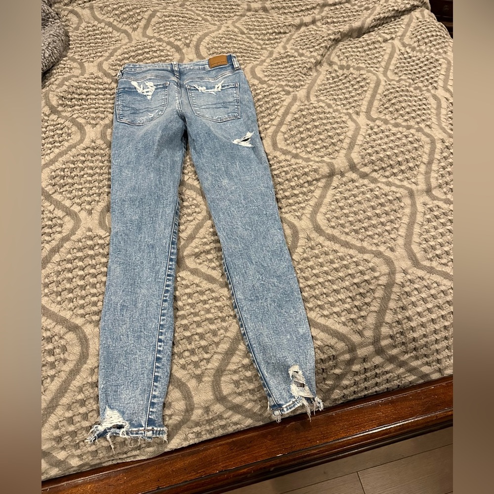 American eagle skinny stretch distressed jeans